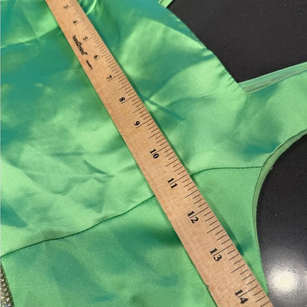 Bonnie Jean Mint Green Dress with Metallic Accent